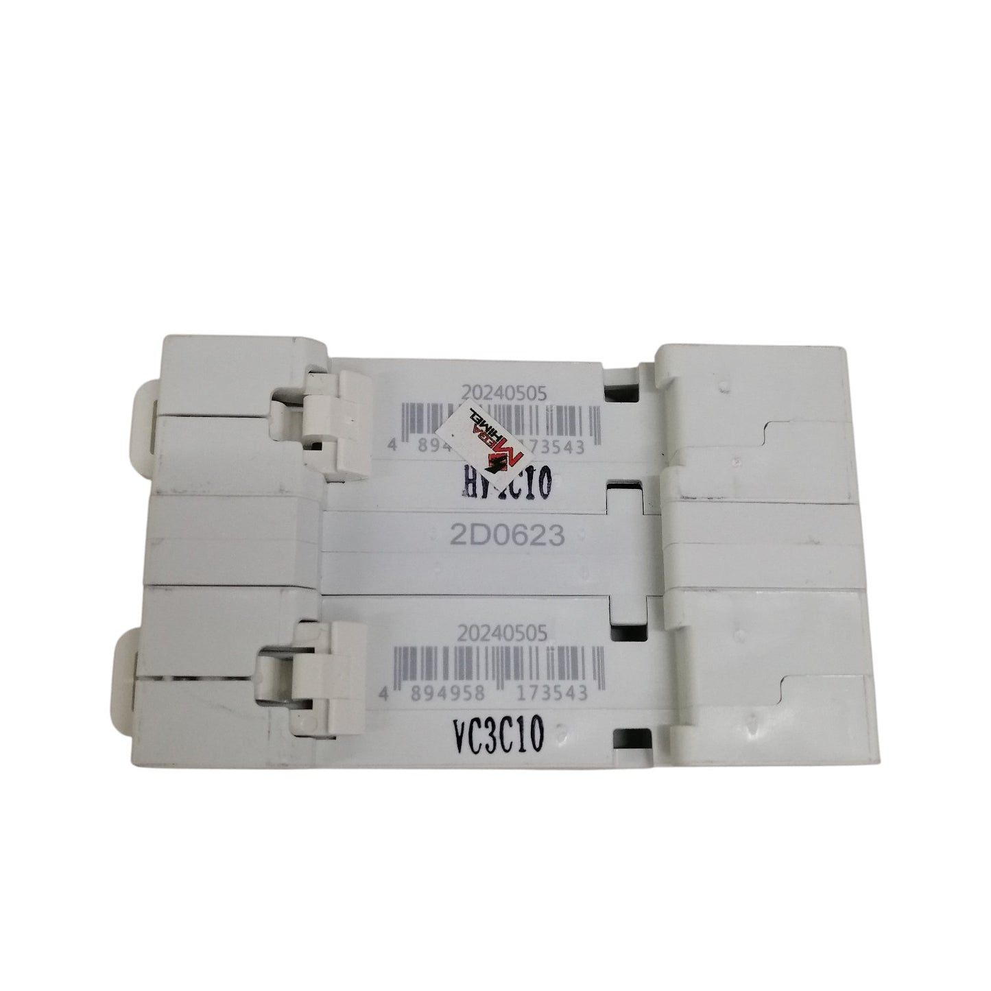Himel manual transfer switch 10A white dual module circuit breaker unit with barcode labels