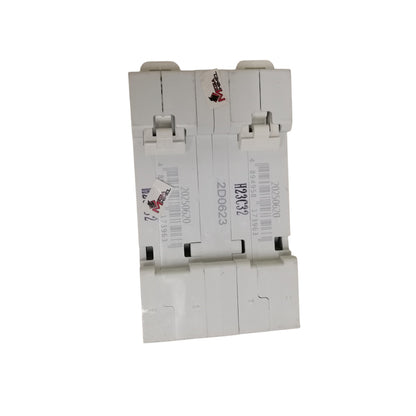 Himel manual transfer switch 32A white dual pole modular circuit breaker with snap on DIN rail mounts