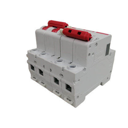 Himel manual transfer switch 6A three pole circuit breaker with red manual toggle handles