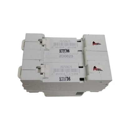 Himel manual transfer switch 6A modular double pole circuit breaker in white with barcode labels