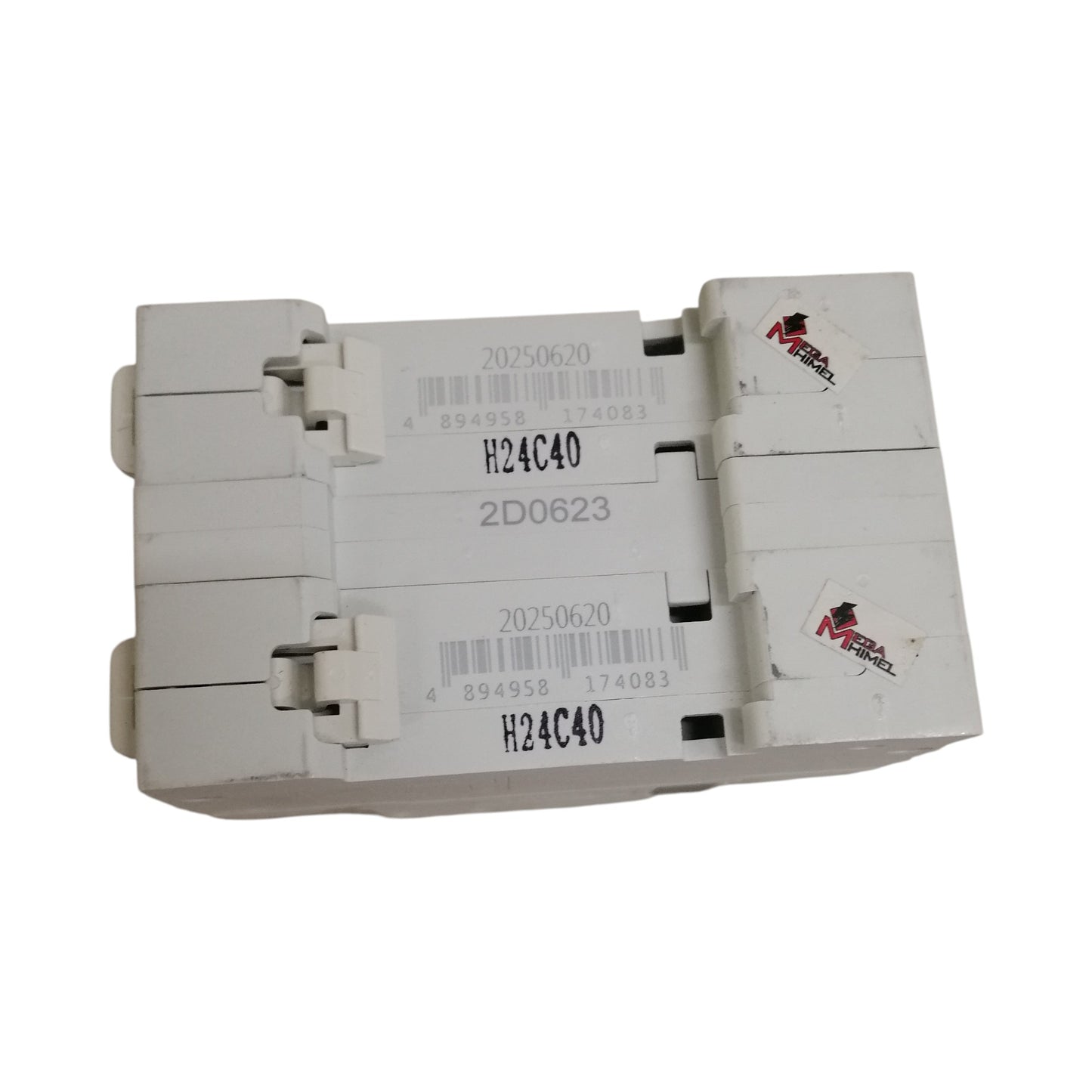Himel white dual pole circuit breaker unit with H24C40 markings manual transfer switch 40a for residential panels
