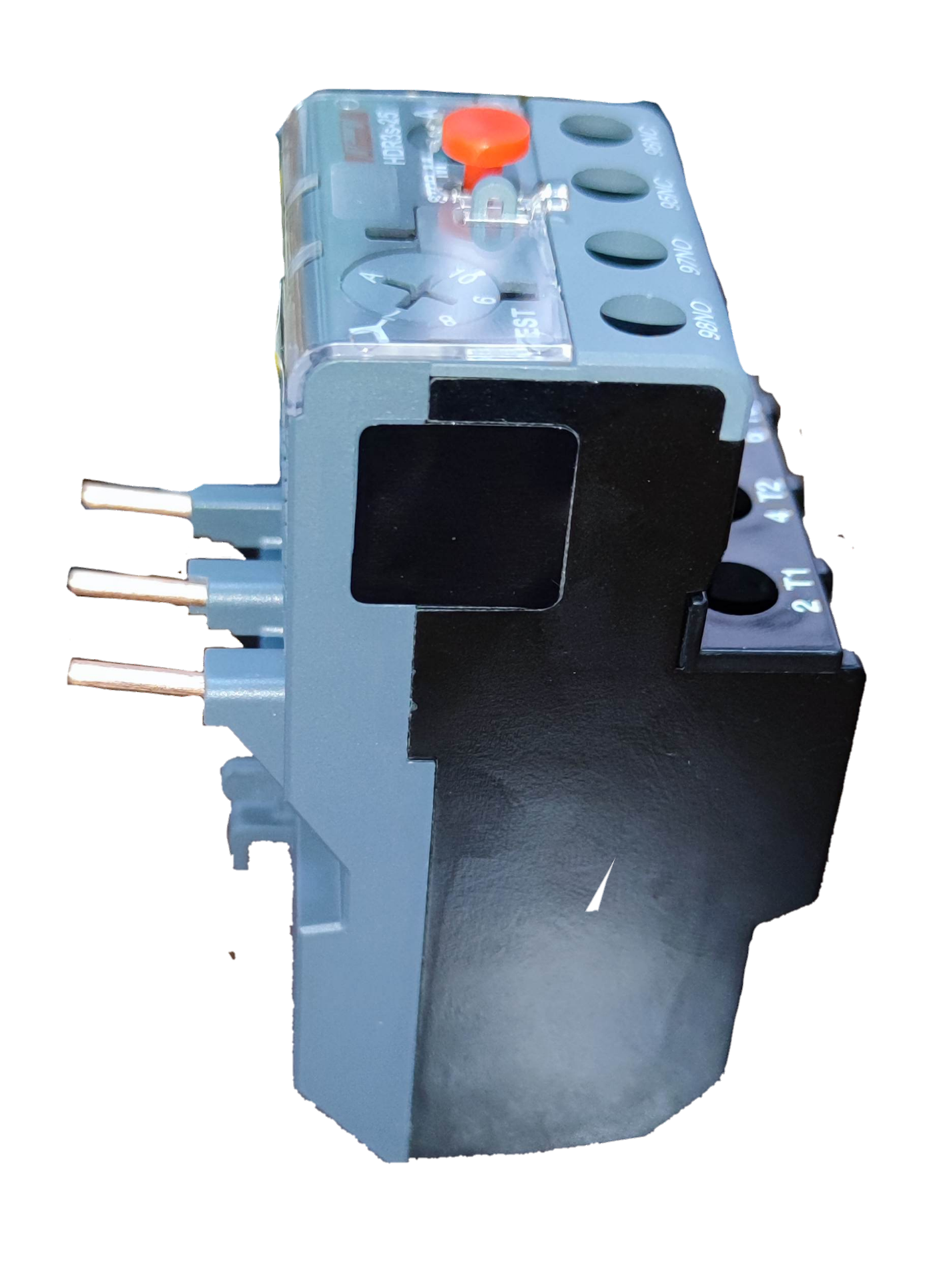 Himel overload relay 7-10A with clear controls and mounting pins for efficient electrical protection