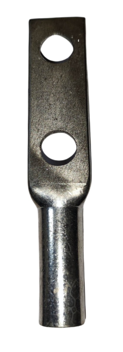 Utilux Terminal Lugs Compression Type Long Barrel electrical circuitry part made of metal with two holes