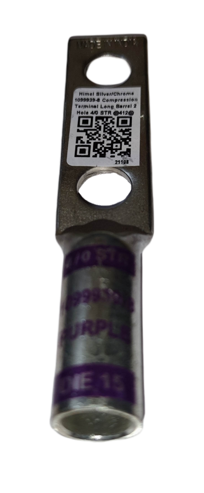 Utilux Terminal Lugs Compression Type Long Barrel electrical connector with label and QR code