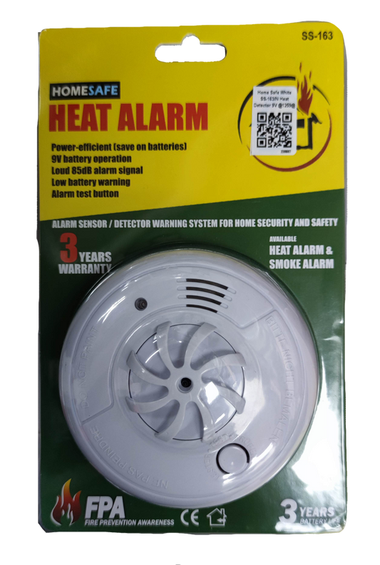 ZwitseRise Heat Detector 9V Homesafe heat alarm with 3 years warranty and 85dB loud alarm signal