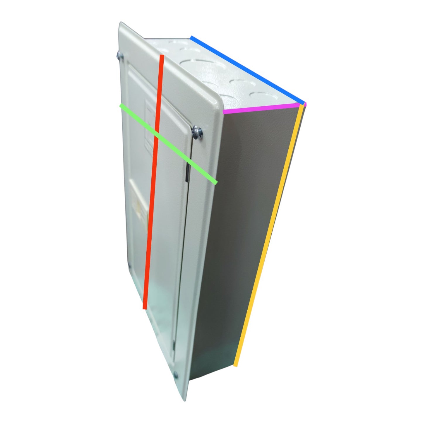 Koten 10 Branches Panel Board 2 Pole Main 2 Pole Branches For Miniature Circuit Breaker KTM1-2P10B Flush Mounted Type Metal Base