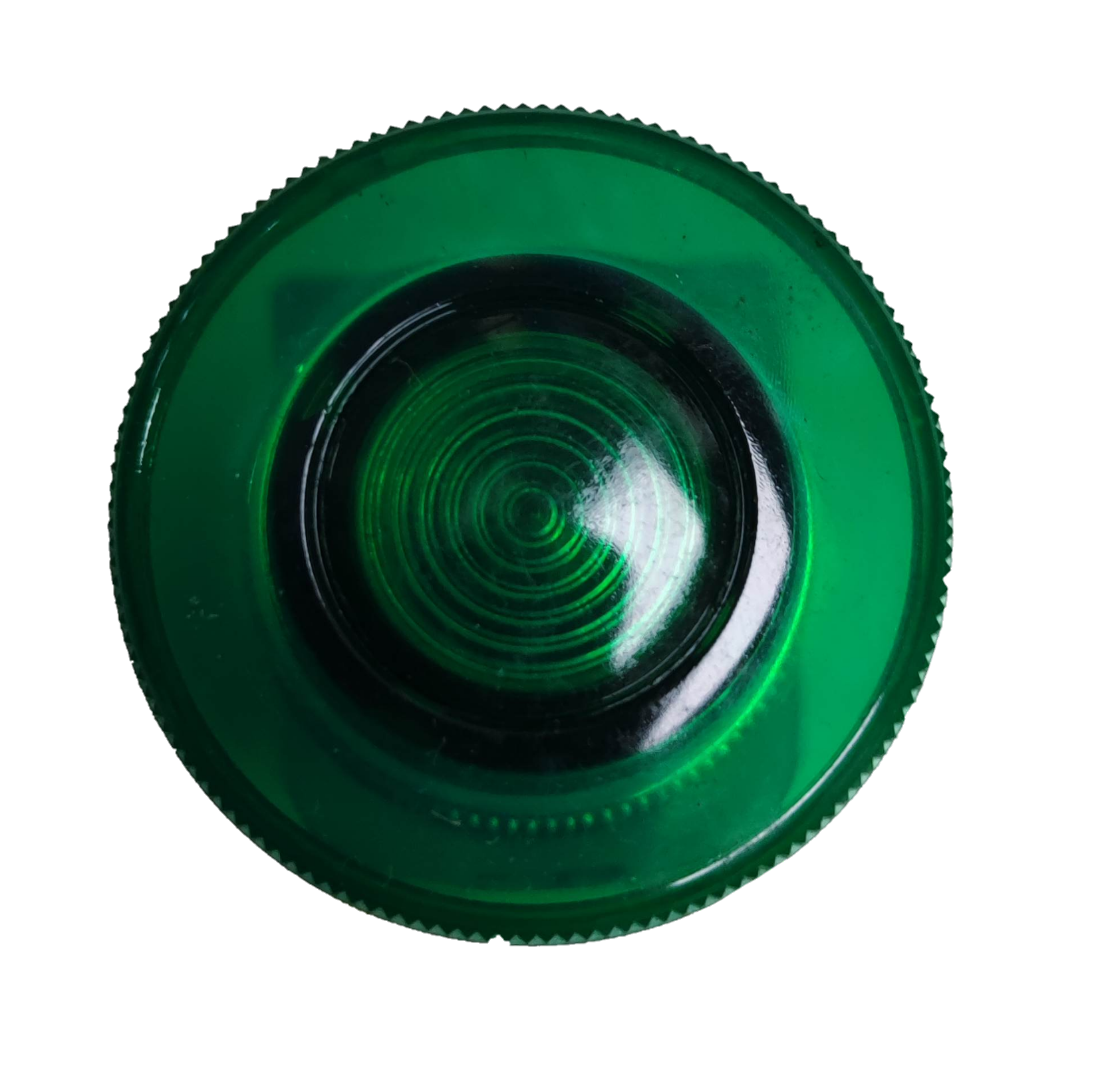 Green illuminated emergency push button switch from Auspicious for power points and switches