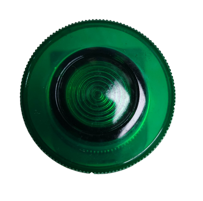 Green illuminated emergency push button switch from Auspicious for power points and switches