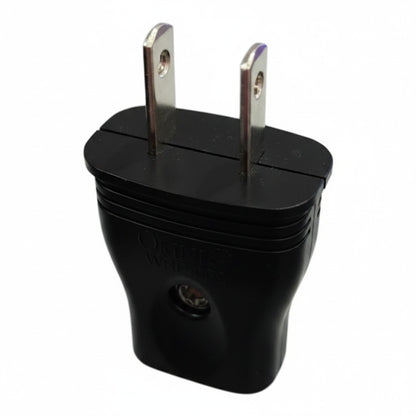 Omni Regular Plug Flat Pin 10A 250V Black WRP-002/B