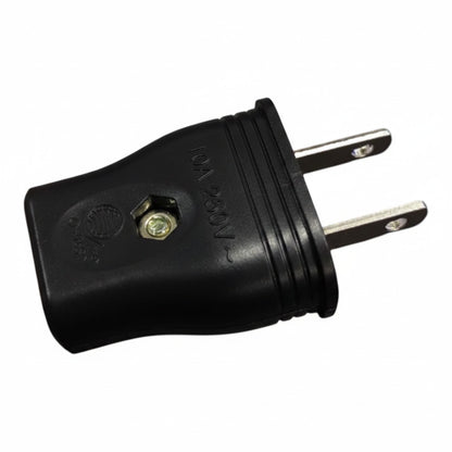 Omni Regular Plug Flat Pin 10A 250V Black WRP-002/B