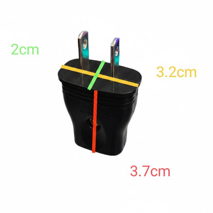 Omni Regular Plug Flat Pin 10A 250V Black WRP-002/B