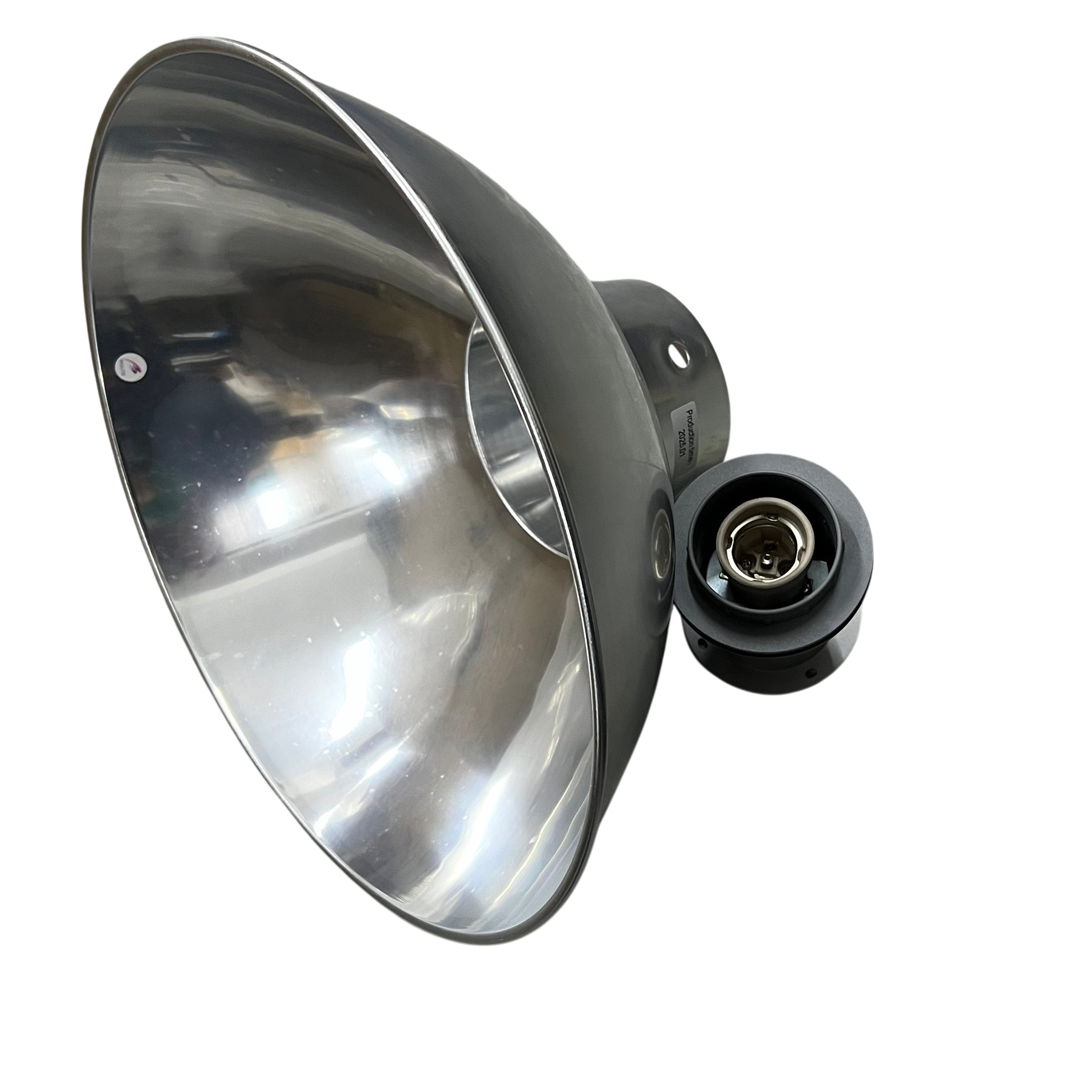 Biglite and Omni 14 Inch aluminum reflector light silver industrial pendant with standard bulb socket