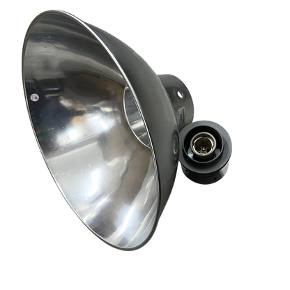 Biglite and Omni 14 Inch aluminum reflector light silver industrial pendant with standard bulb socket
