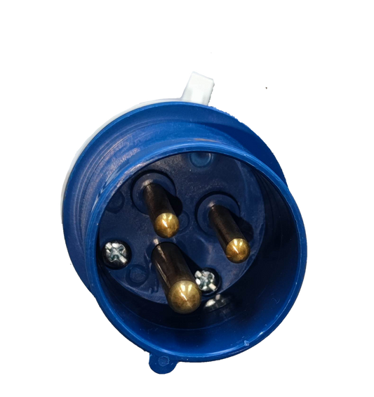 Grippes 16A industrial plug 3 pins blue durable power connector for heavy-duty use