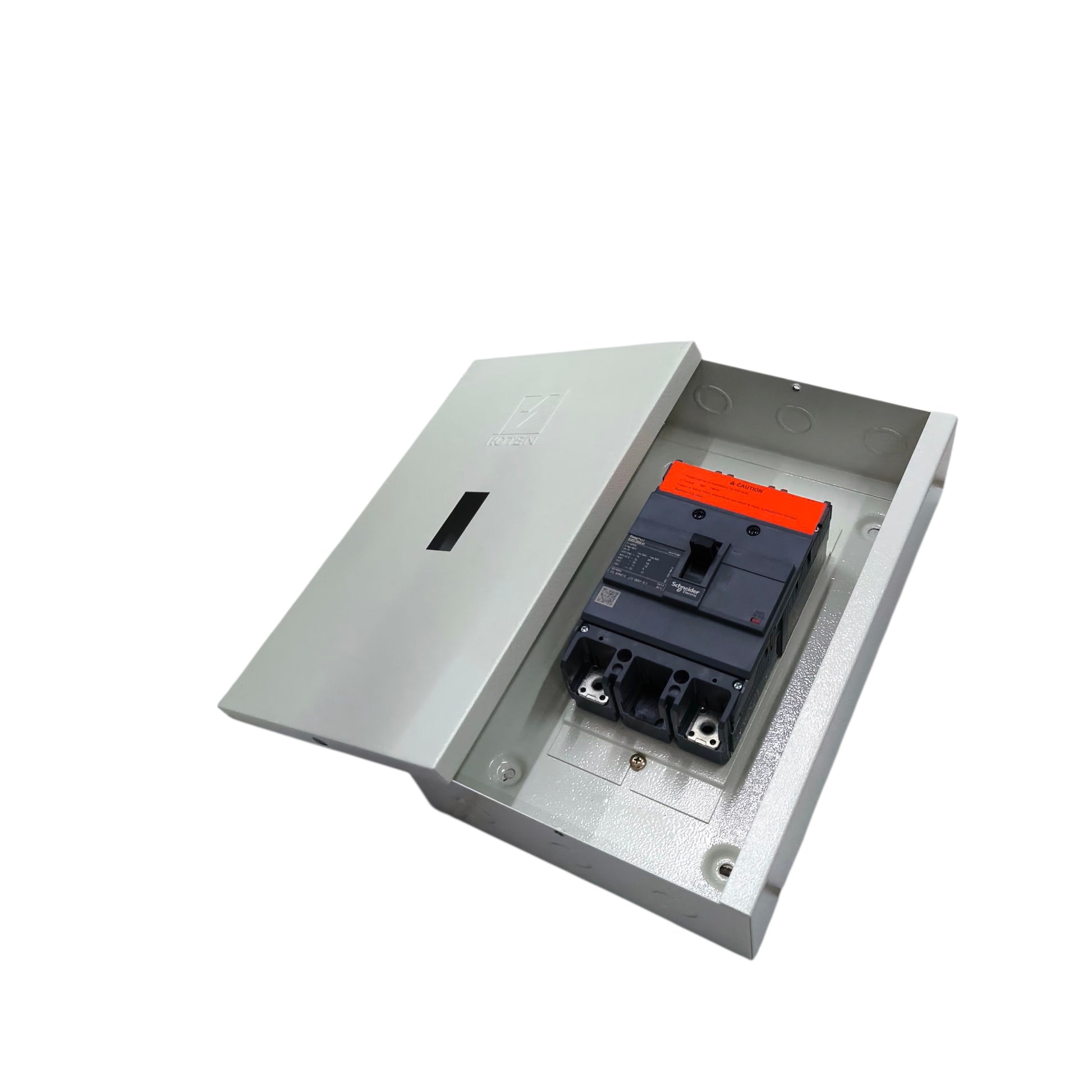 Schneider & Koten industrial 2 pole circuit breaker 220V in a protective enclosure for electrical safety