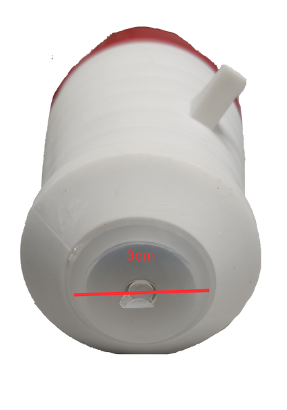 Grippes industrial 32A power plug with white and red casing and 3cm diameter connector