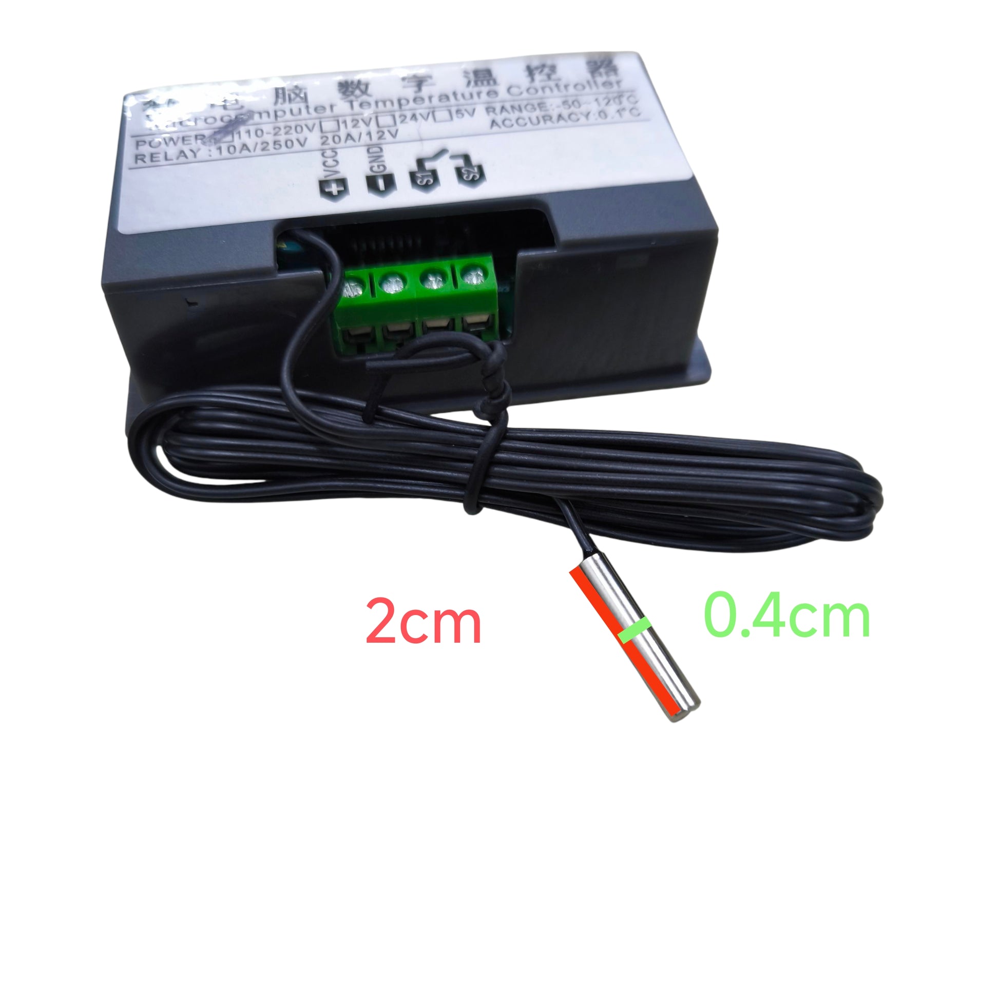 Grippes industrial digital thermostat switch with sensor and wiring for precise temperature control