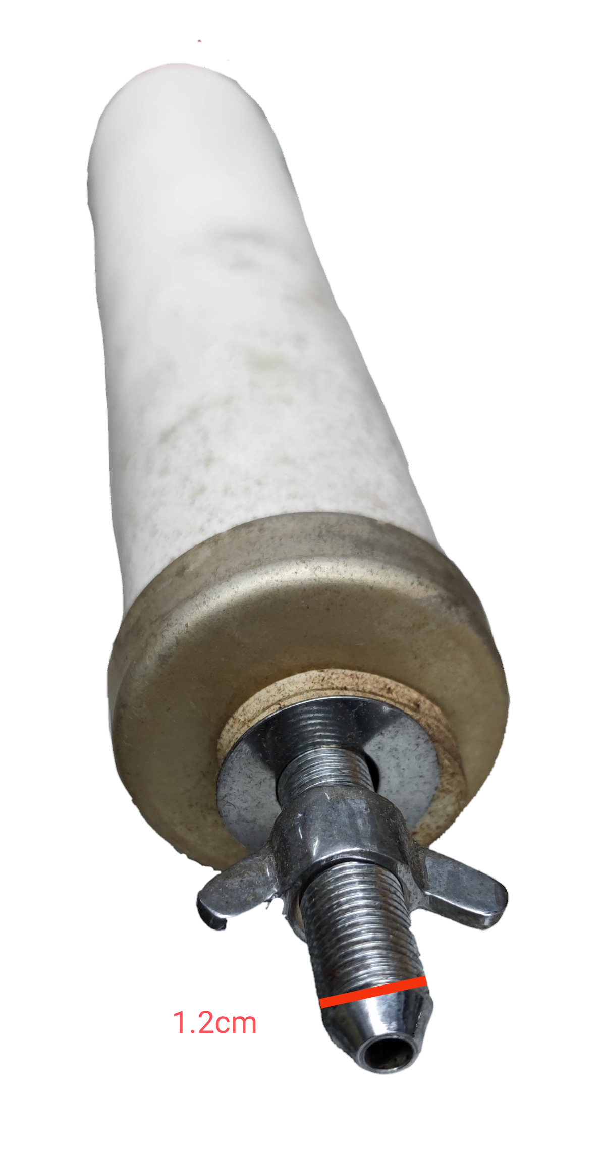 Bagwan industrial electrical filter cartridge with metal wing nut and white cylindrical filter