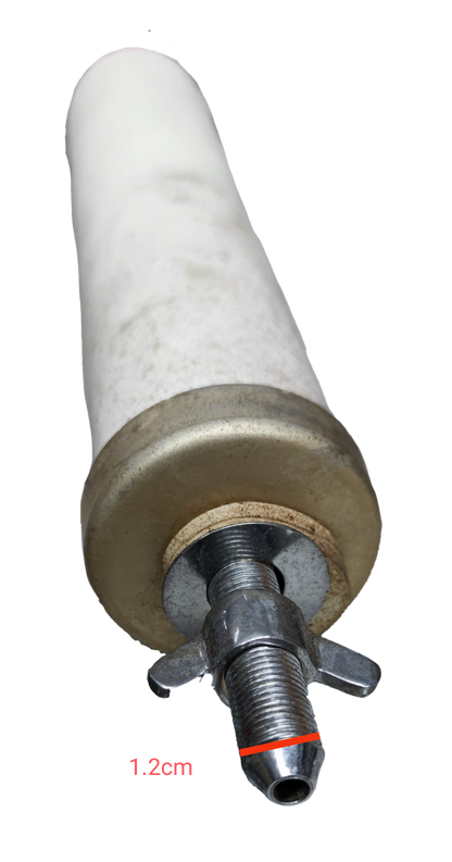 Bagwan industrial electrical filter cartridge with metal wing nut and white cylindrical filter