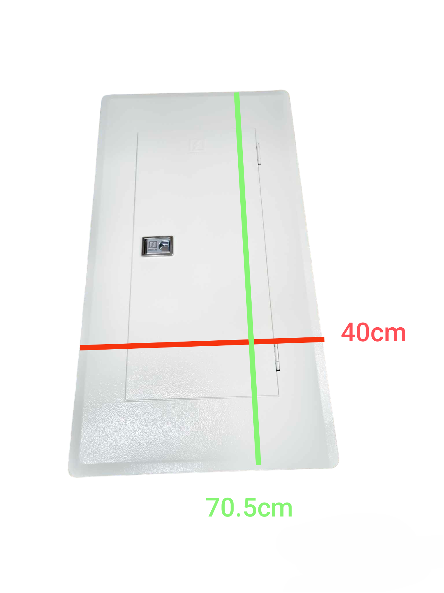 White industrial electrical panel board with dimensions 70.5 cm by 40 cm from Royu Himel Koten