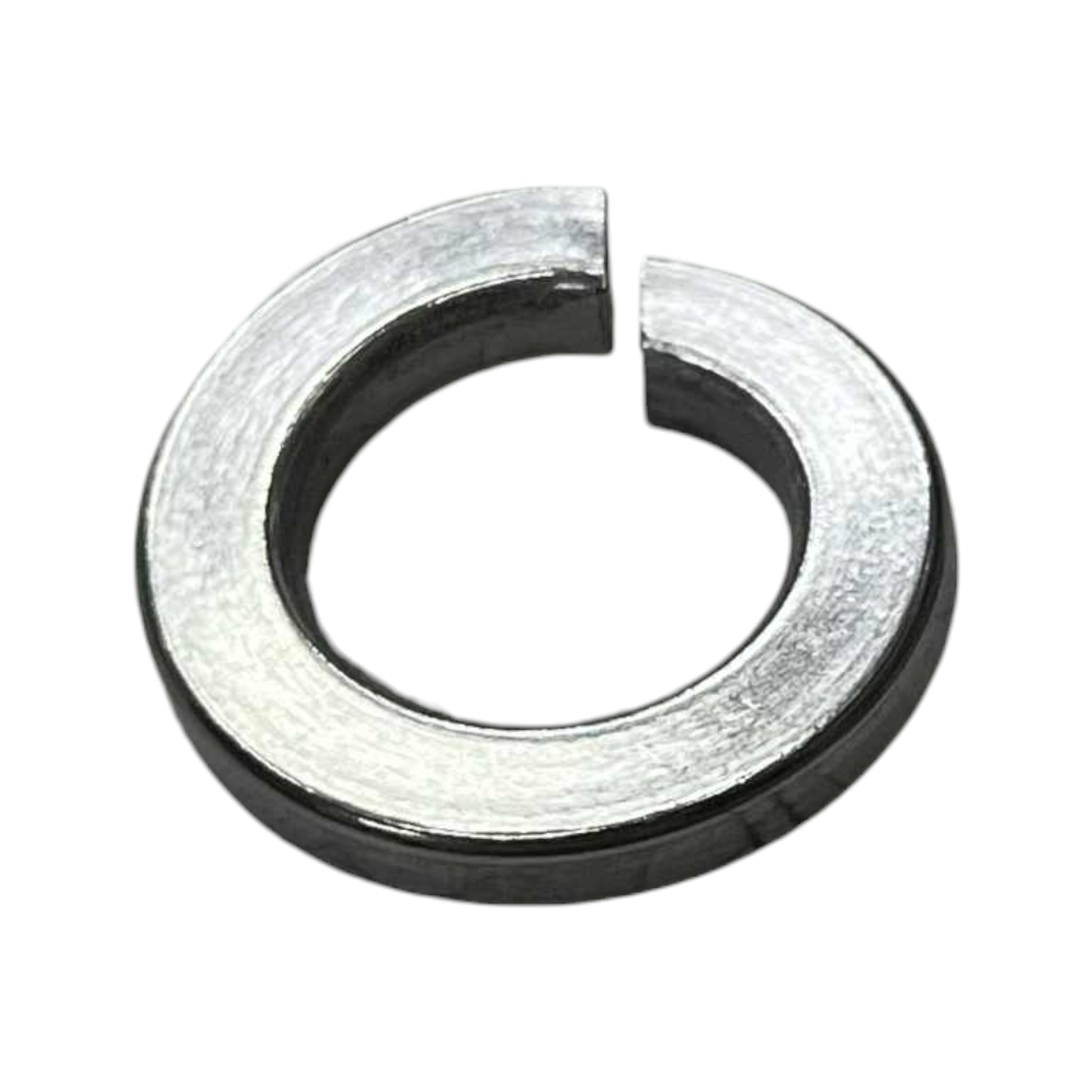 Close-up of an industrial electrical stainless washer with a sleek metallic finish for durable applications