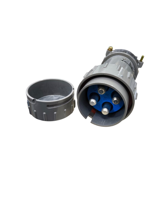 Grippes Industrial Explosion Proof Plug with durable gray casing and secure locking mechanism
