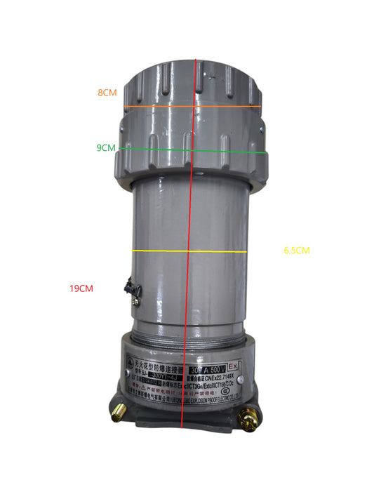 Grippes Industrial Explosion Proof Plug with durable gray metal casing and secure connectors