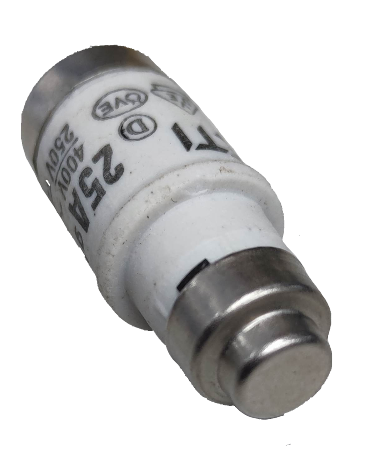 Industrial fuse 25 amp 400 volt electrical circuitry part with metal and ceramic body from China