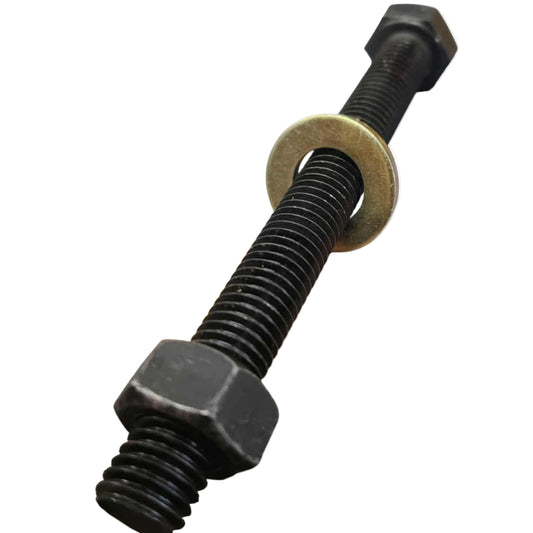 Industrial grade cap screw 12x110mm with hex nut and washer for heavy-duty applications