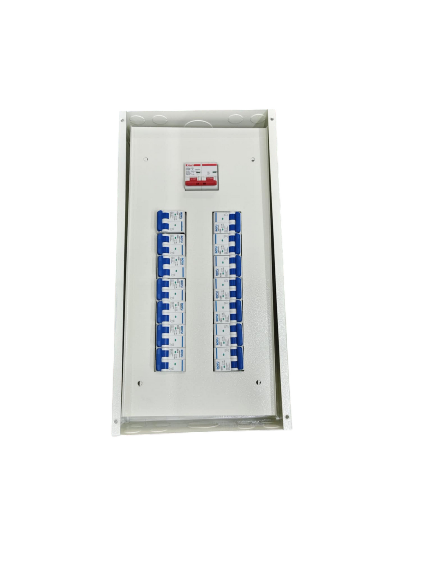Royu Himel Koten panel board 125A 2 pole electrical circuitry with circuit breakers in white casing