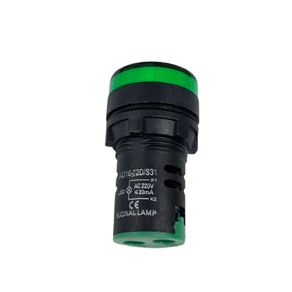 Denko Pilot Light 220v GREEN 22mm panel mount LED indicator lamp for industrial control panels