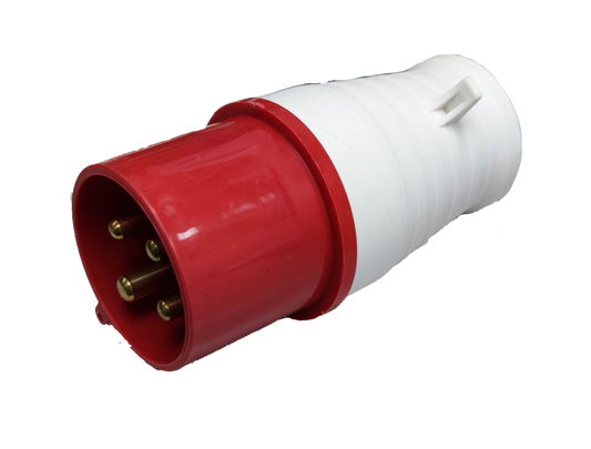 Grippes 32A industrial plug 3P+E with robust design for heavy-duty electrical applications