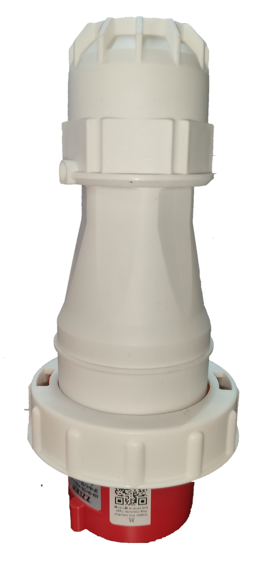 Grippes 63A industrial plug connector designed for durable electrical connections in industrial settings