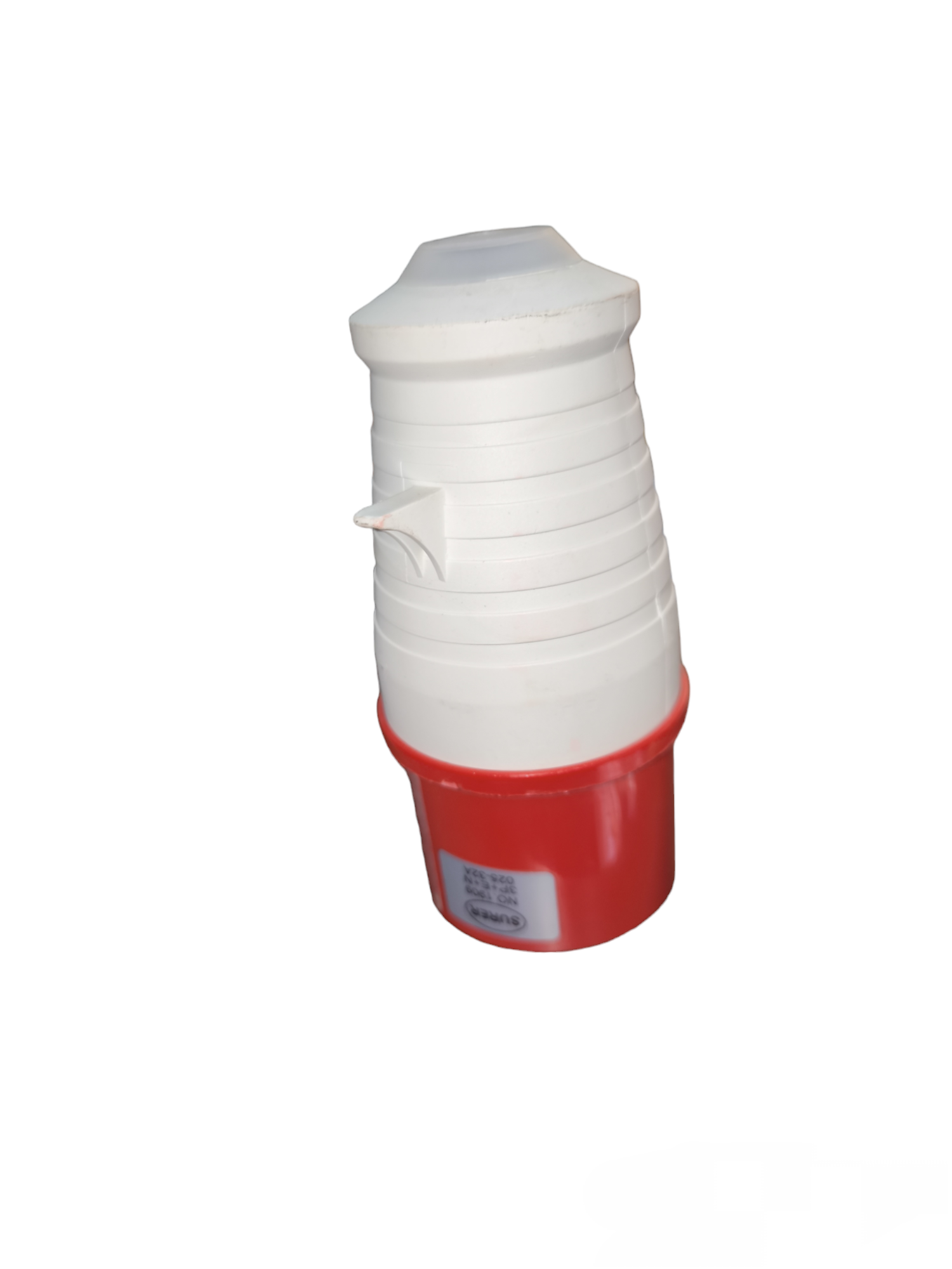 Surer Industrial Plug No. 025 240-415VAC white and red electrical connector for industrial use