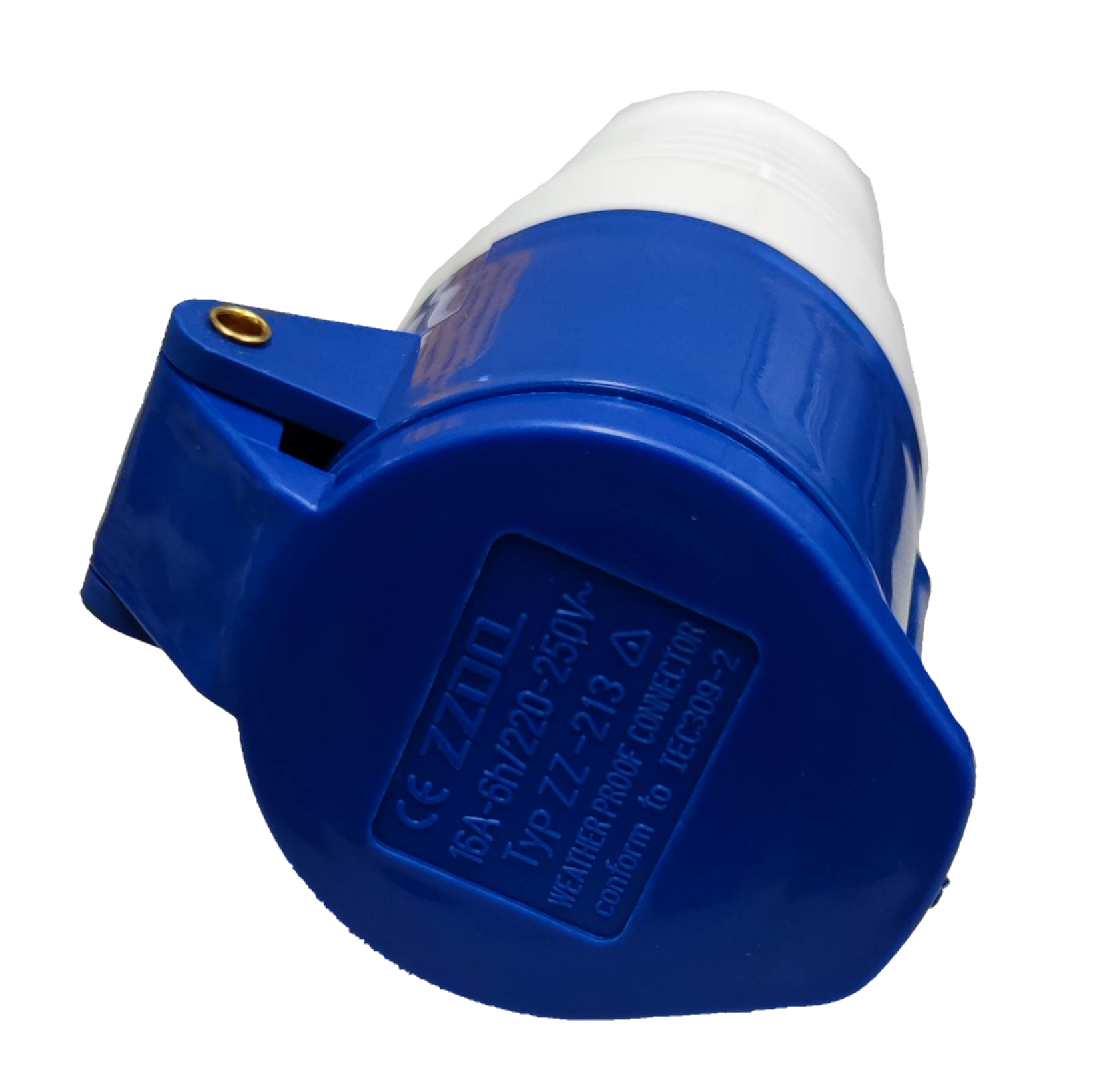 Grippes industrial power connector 213 blue and white plug for high voltage electrical connections