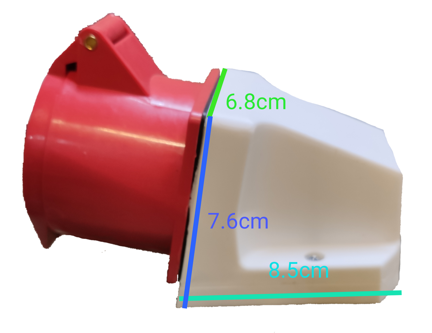 Grippes 32A industrial power outlet 380-415V Wall Type with durable red and white casing