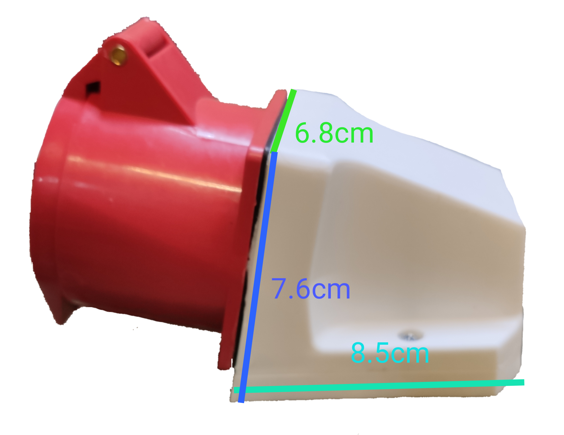 Grippes 32A industrial power outlet 380-415V Wall Type with durable red and white casing