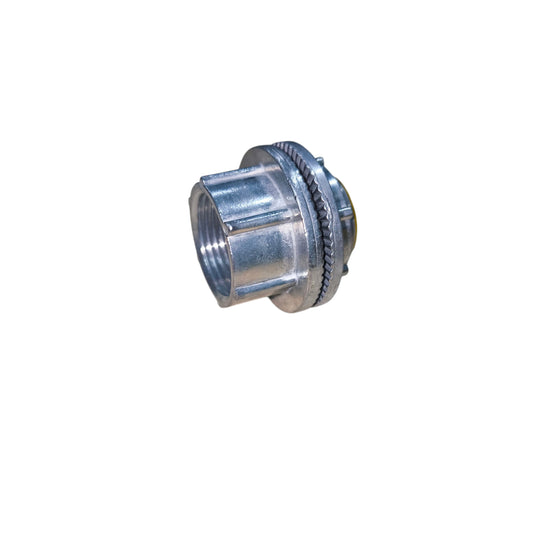 Water Tight Hub 25mm zinc plated conduit connector with sealing nut for pipes and hoses