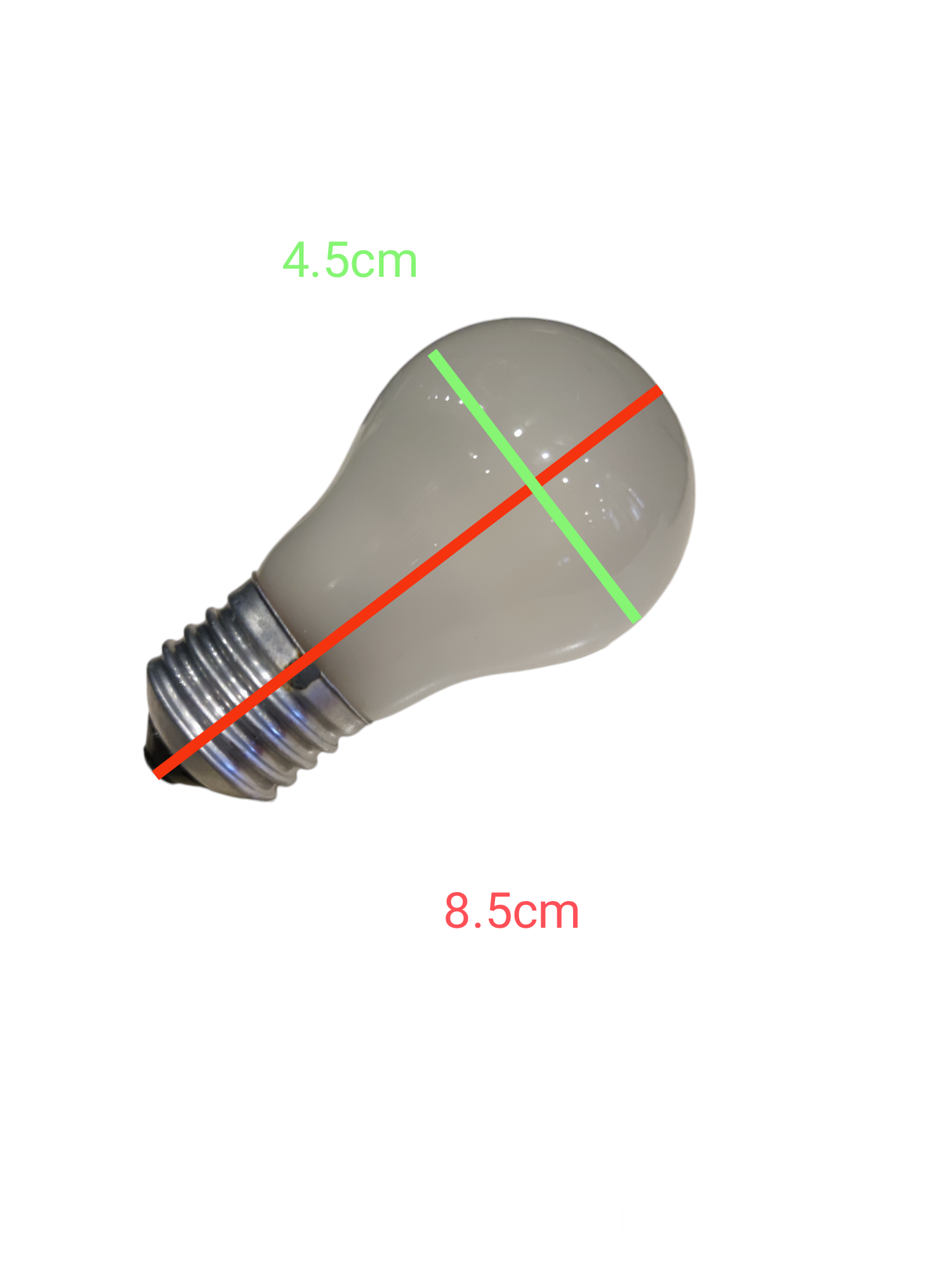 Irisram incandescent Battery Lamp 12V 25W E27 bulb with 8.5 cm length and 4.5 cm diameter