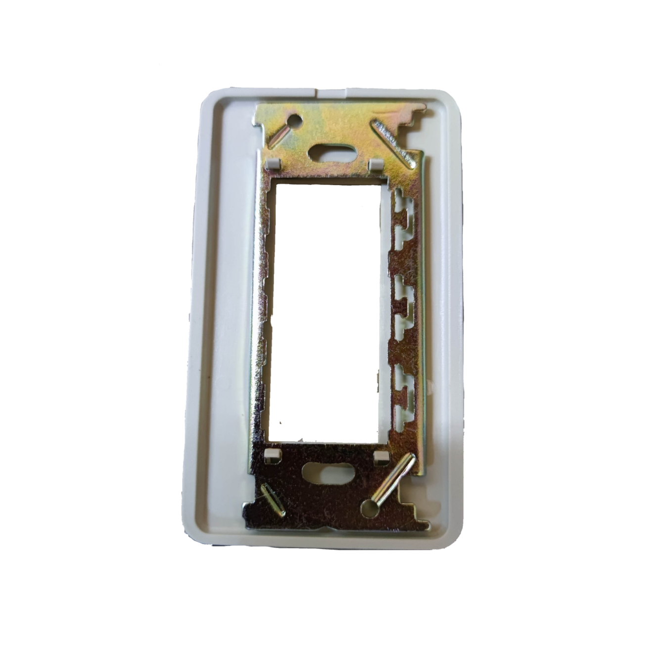 Jimbo 3 Gang Plate for Classic Switches with a durable metal frame and sleek design