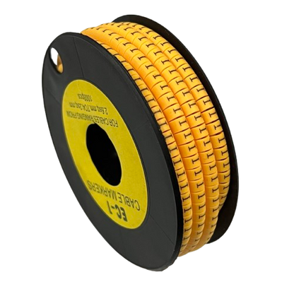 Spool of yellow Cable "I" Marker 2.6mm to 4.2mm Yellow strips for labeling cables and wire harnesses