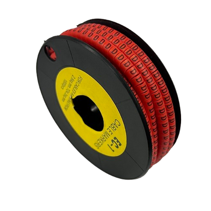 1000pcs Cable Marker Red - D on a spool for effective cable organization and identification