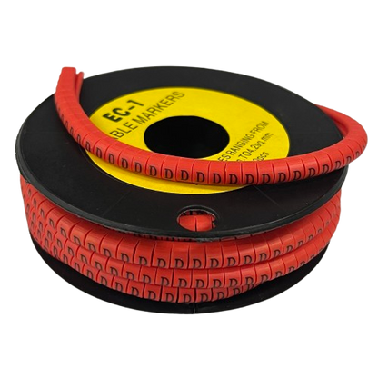 1000pcs Cable Marker Red - D on a spool for organized and easy cable identification