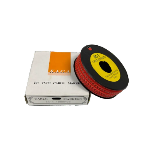 Grippes 1000pcs Cable Marker Red - M on a spool for effective cable organization and identification