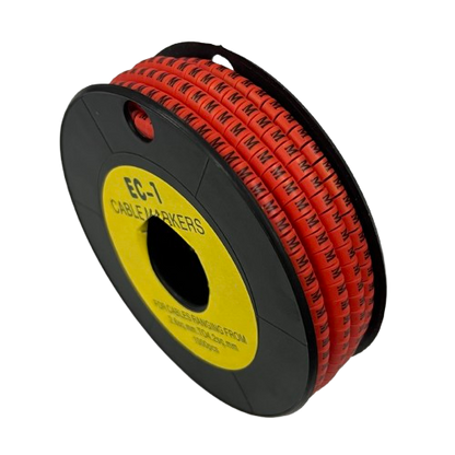 Grippes 1000pcs Cable Marker Red - M on a spool for organized cable management