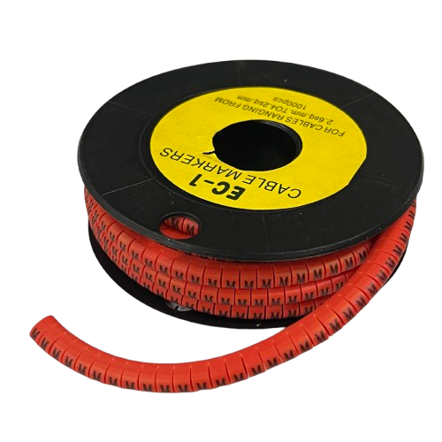 1000pcs Cable Marker Red - M on a spool for effective cable organization and identification