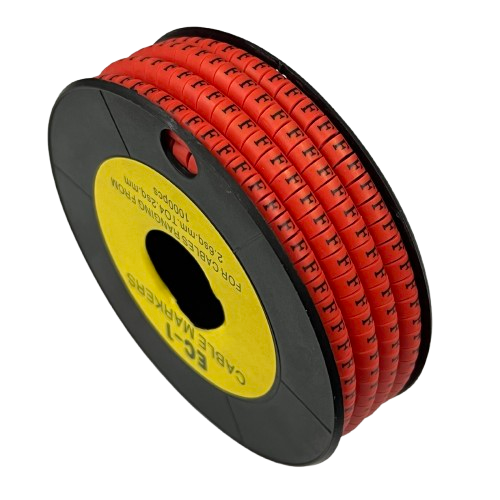 1000pcs Cable Marker Red - F Rolls for Organizing and Labeling Cables Efficiently