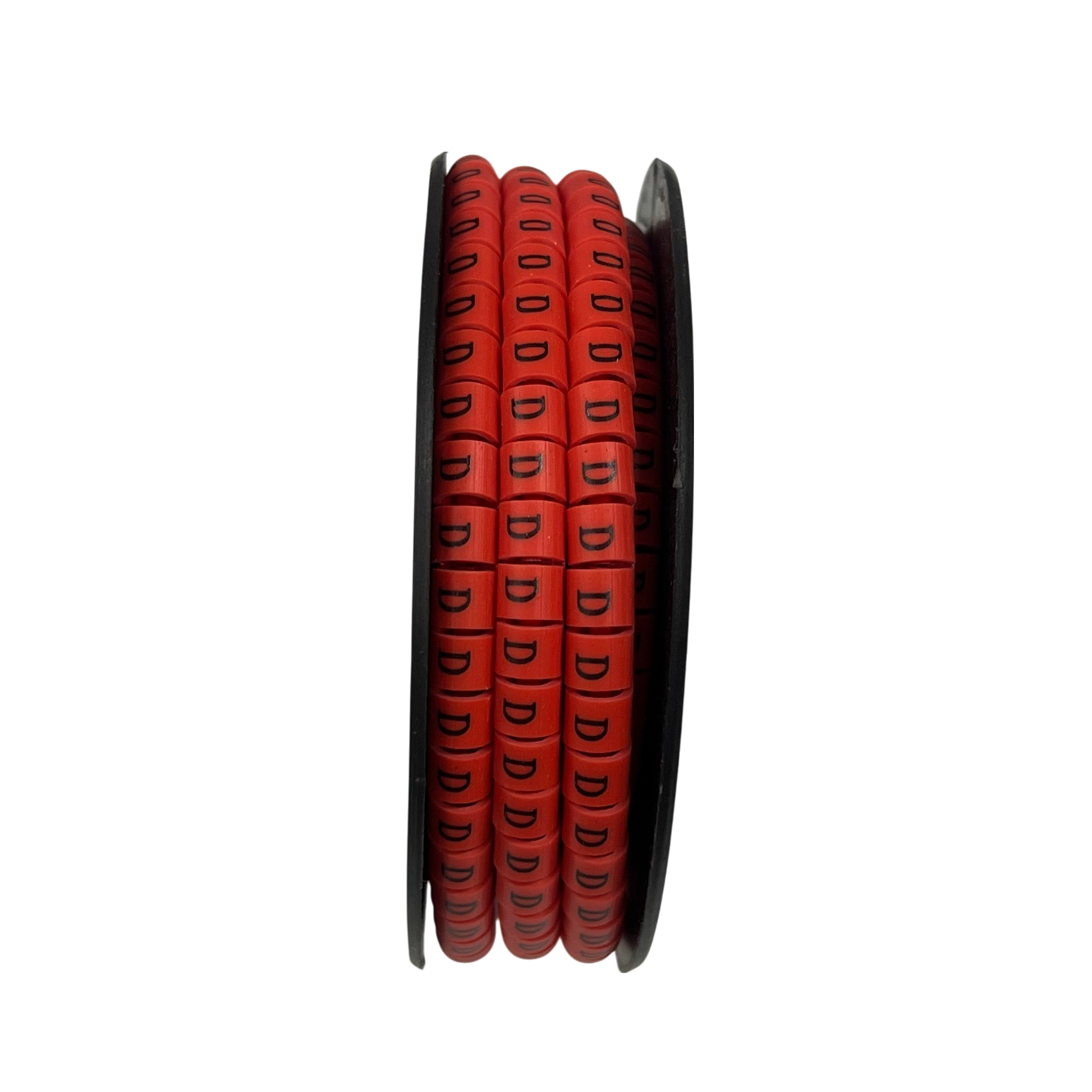 Grippes 500pcs Cable Marker - D in vibrant red for organized cable management and easy identification