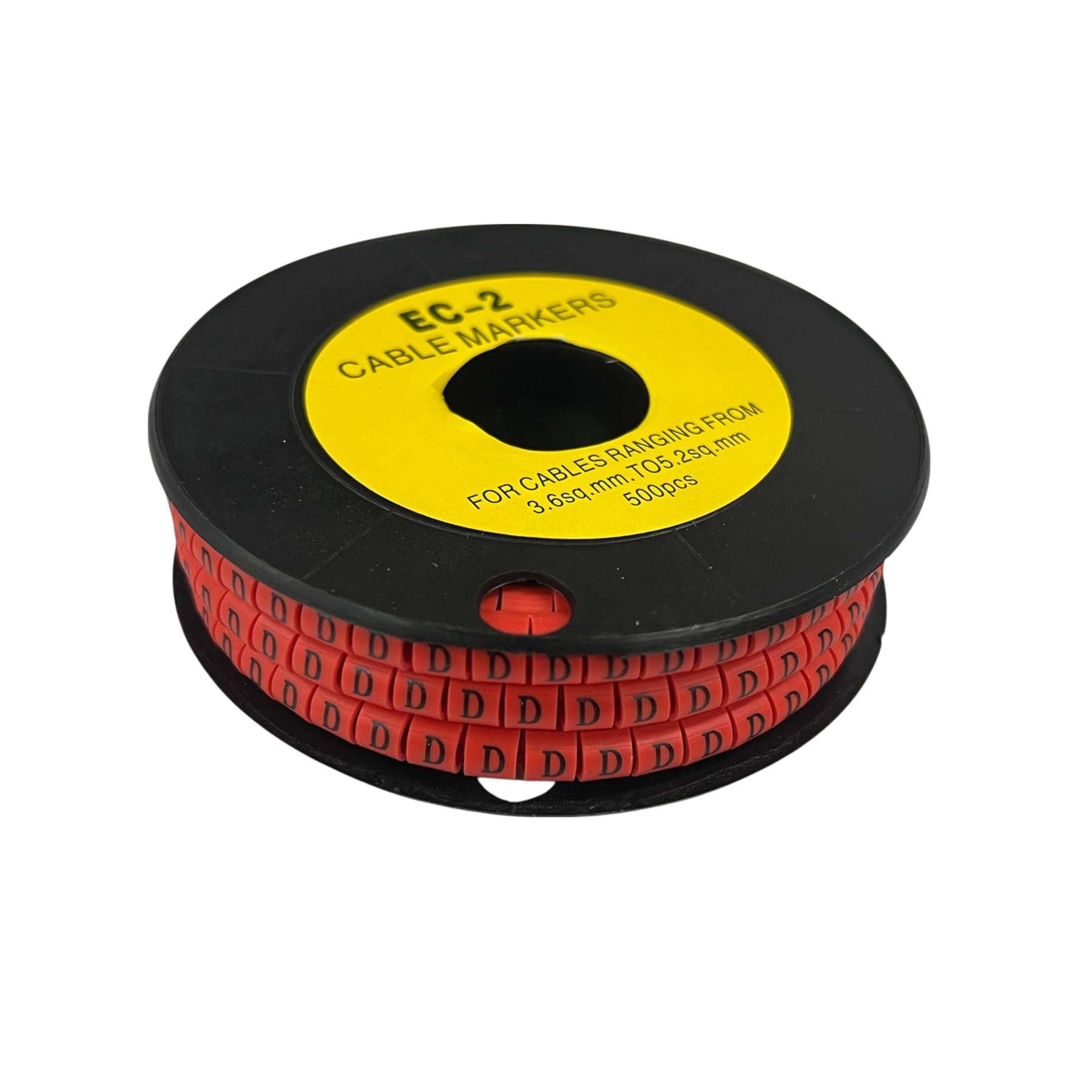 Grippes 500pcs Cable Marker - D on a spool for organizing cables from 0.5 to 3.5mm in diameter