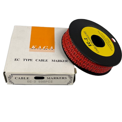 500pcs Cable Marker Red - 4 from Grippes in a box with a spool for effective cable management